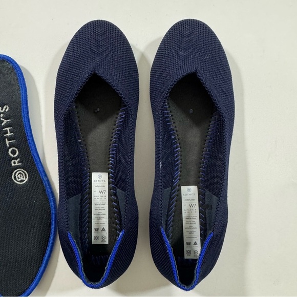 Rothys Knit Washable Ballet Flats Navy Blue Size 7 - Picture 6 of 9